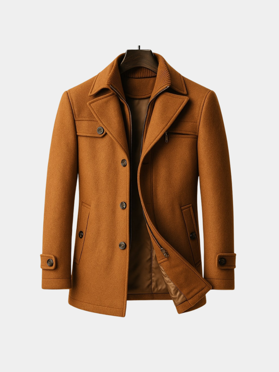 WISEMERE | LONG WOOL COAT FOR MEN