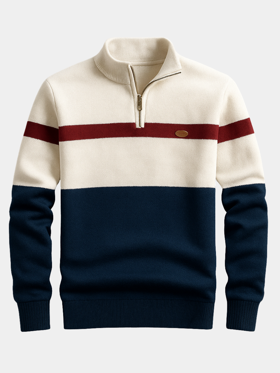 WISEMERE | MEN'S PULLOVER WITH ZIP COLLAR