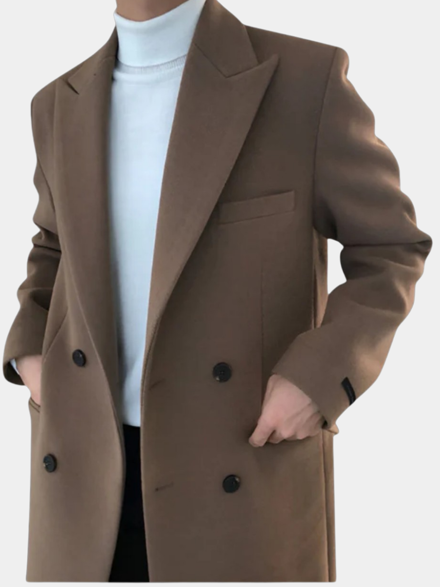 WISEMERE | ELEGANT DOUBLE-BREASTED COAT FOR MEN