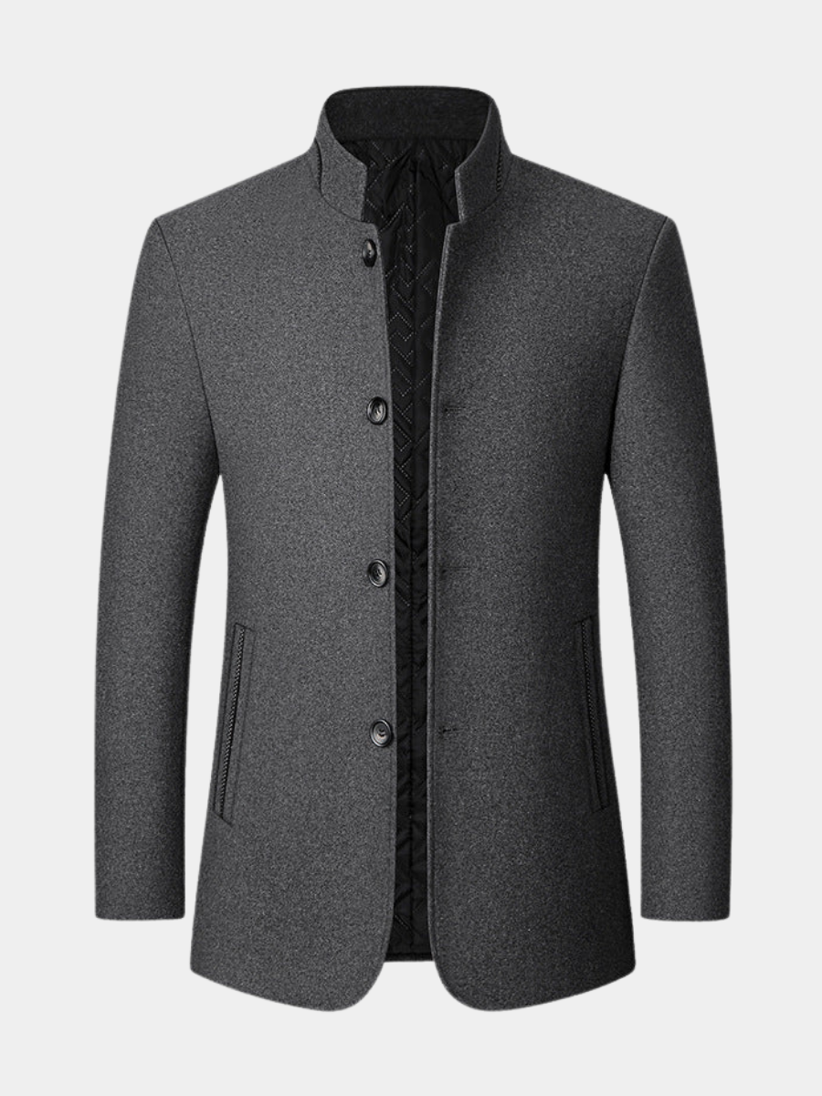 WISEMERE™ | Men's Tailored Wool-Blend Overcoat