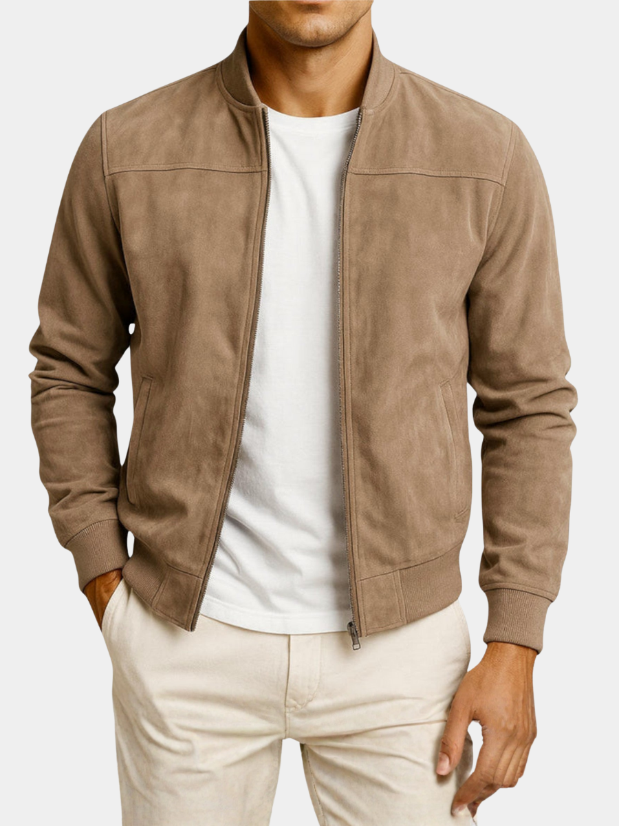 WISEMERE | MENS SUEDE BOMBER JACKET