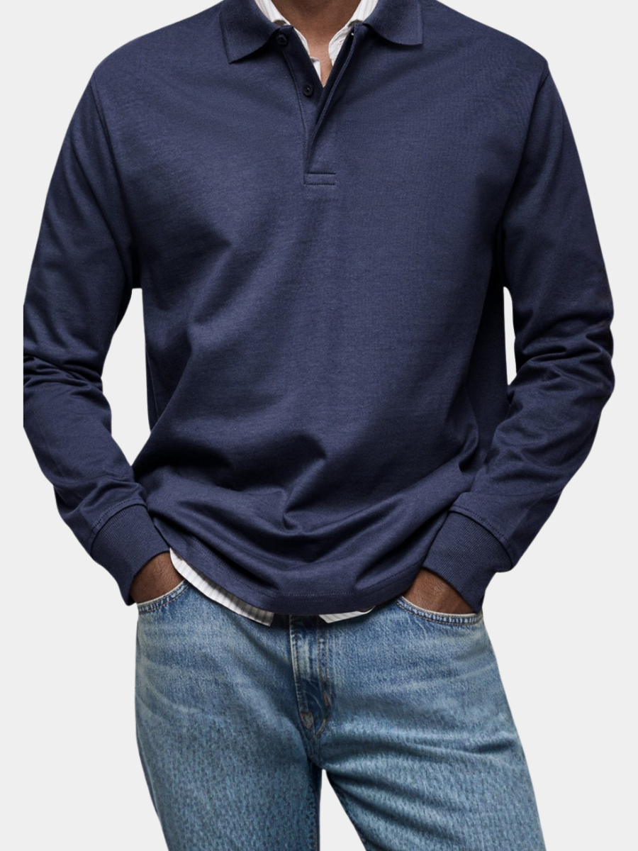 AVANOAH | ELEGANT LONG-SLEEVED POLO FOR MEN