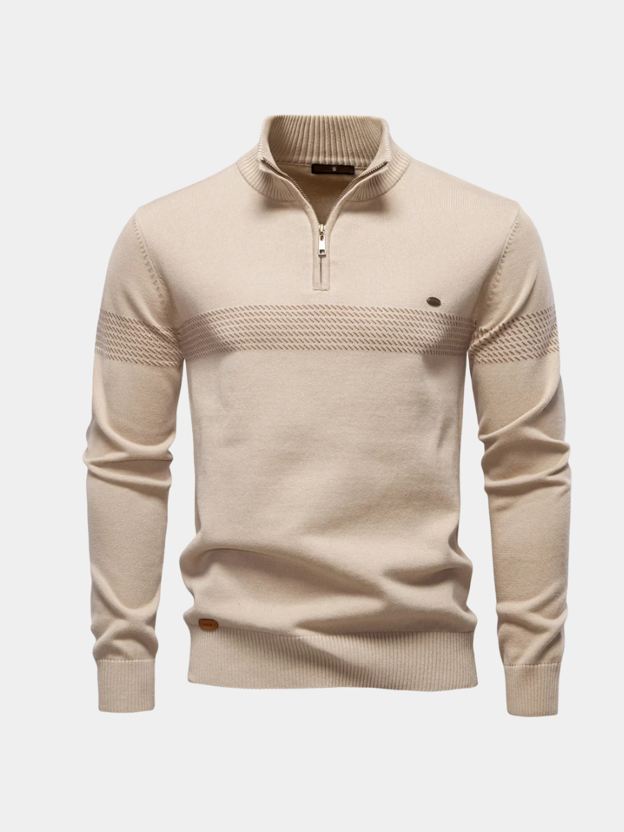 WISEMERE | CLASSIC HALF-ZIP KNIT SWEATER FOR MEN