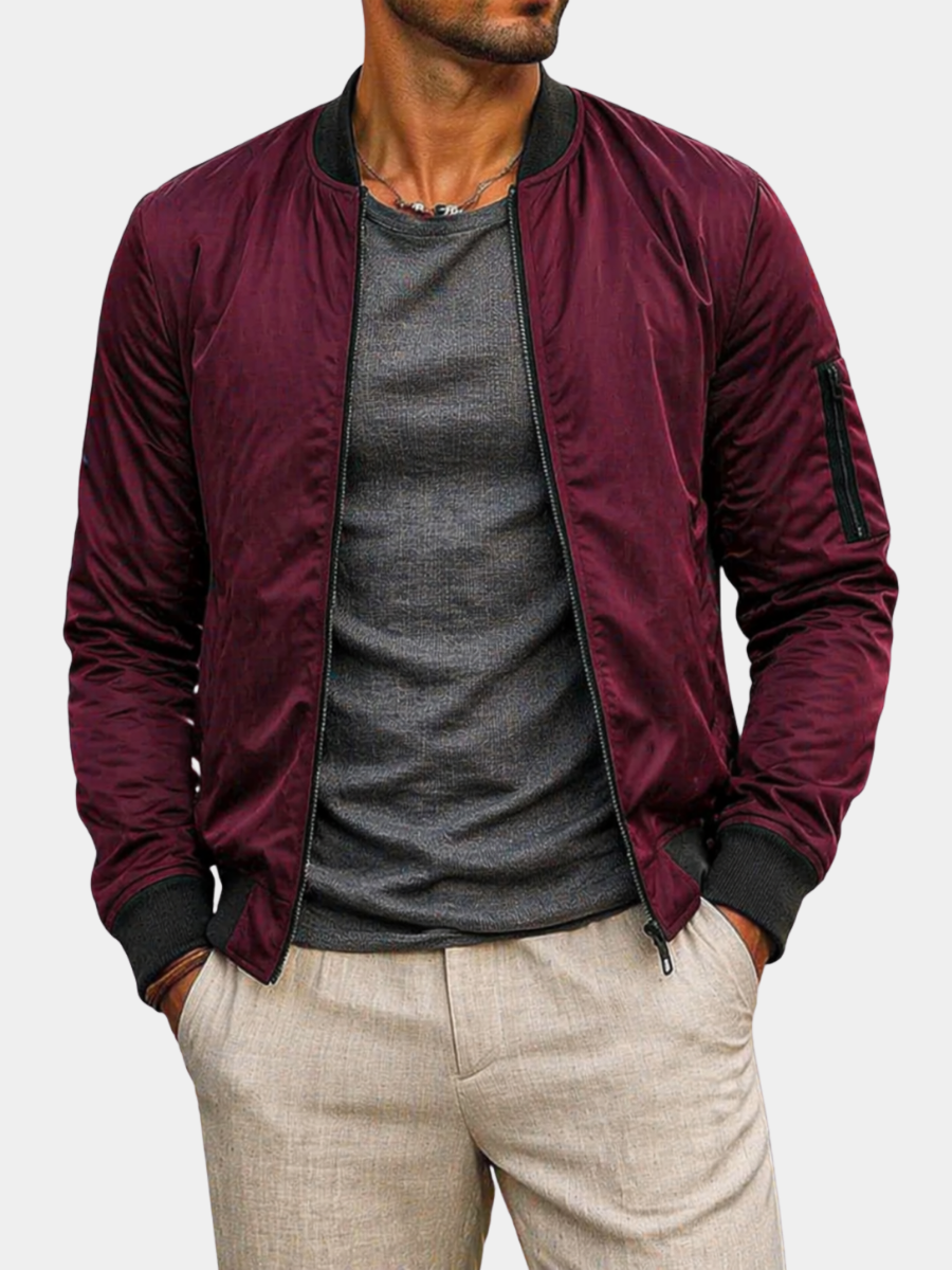 WISEMERE™ | Men's Modern Fit Bomber Jacket