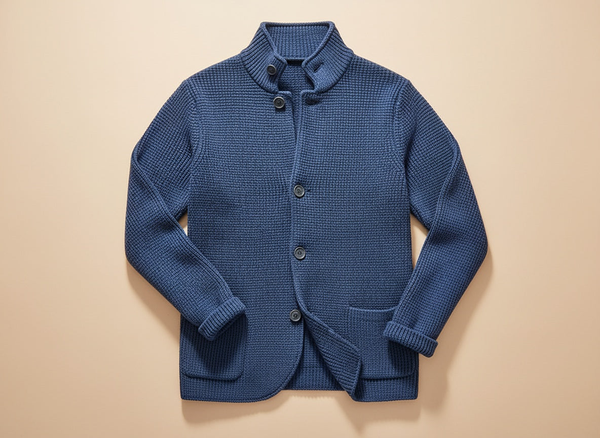 WISEMERE™ | Men's Wool-Blend Button Cardigan