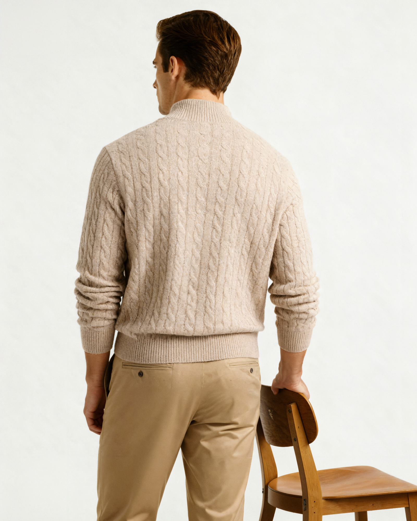 WISEMERE | CASHMERE WOVEN HALF ZIP