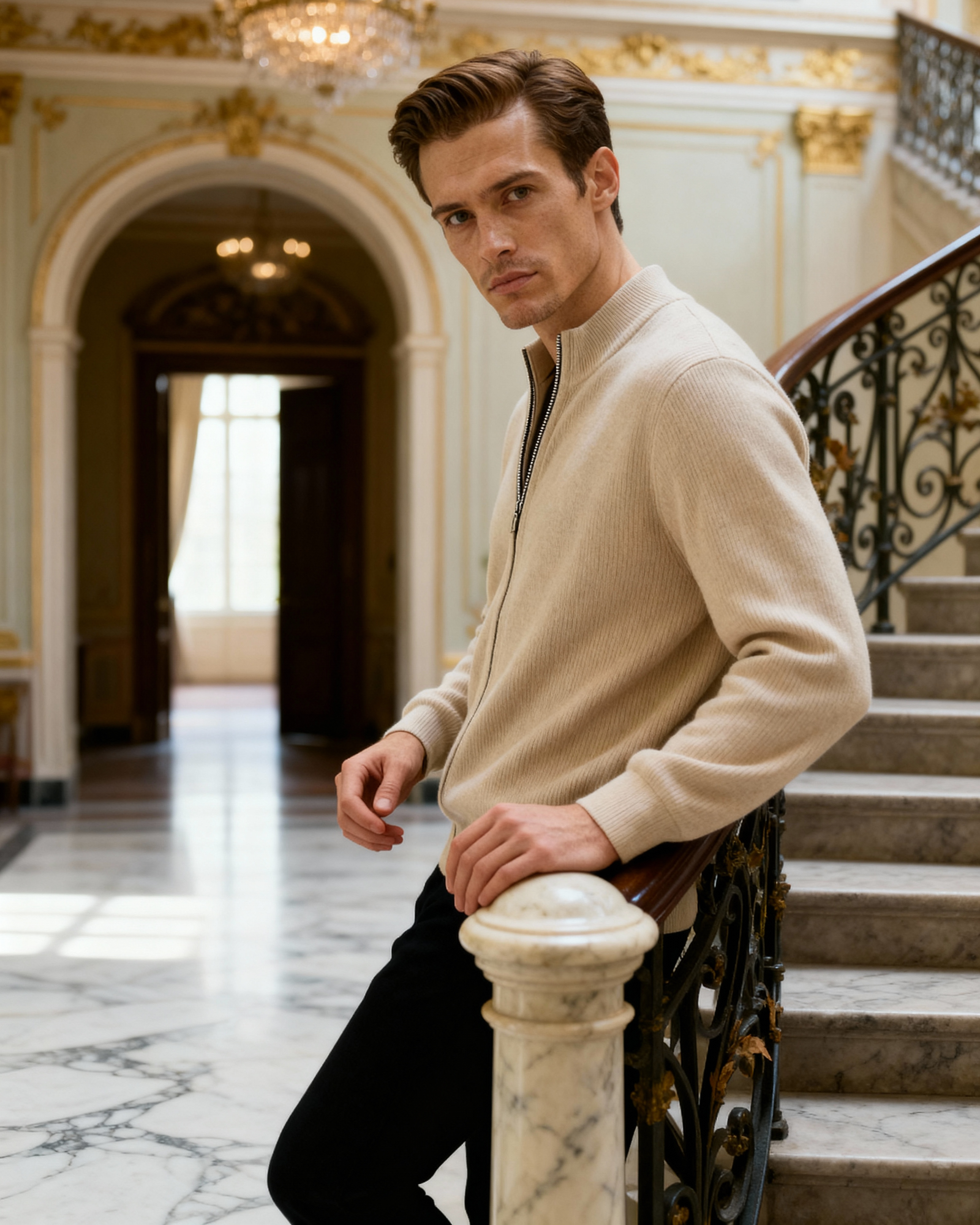 WISEMERE | CASHMERE ZIP-UP SWEATER