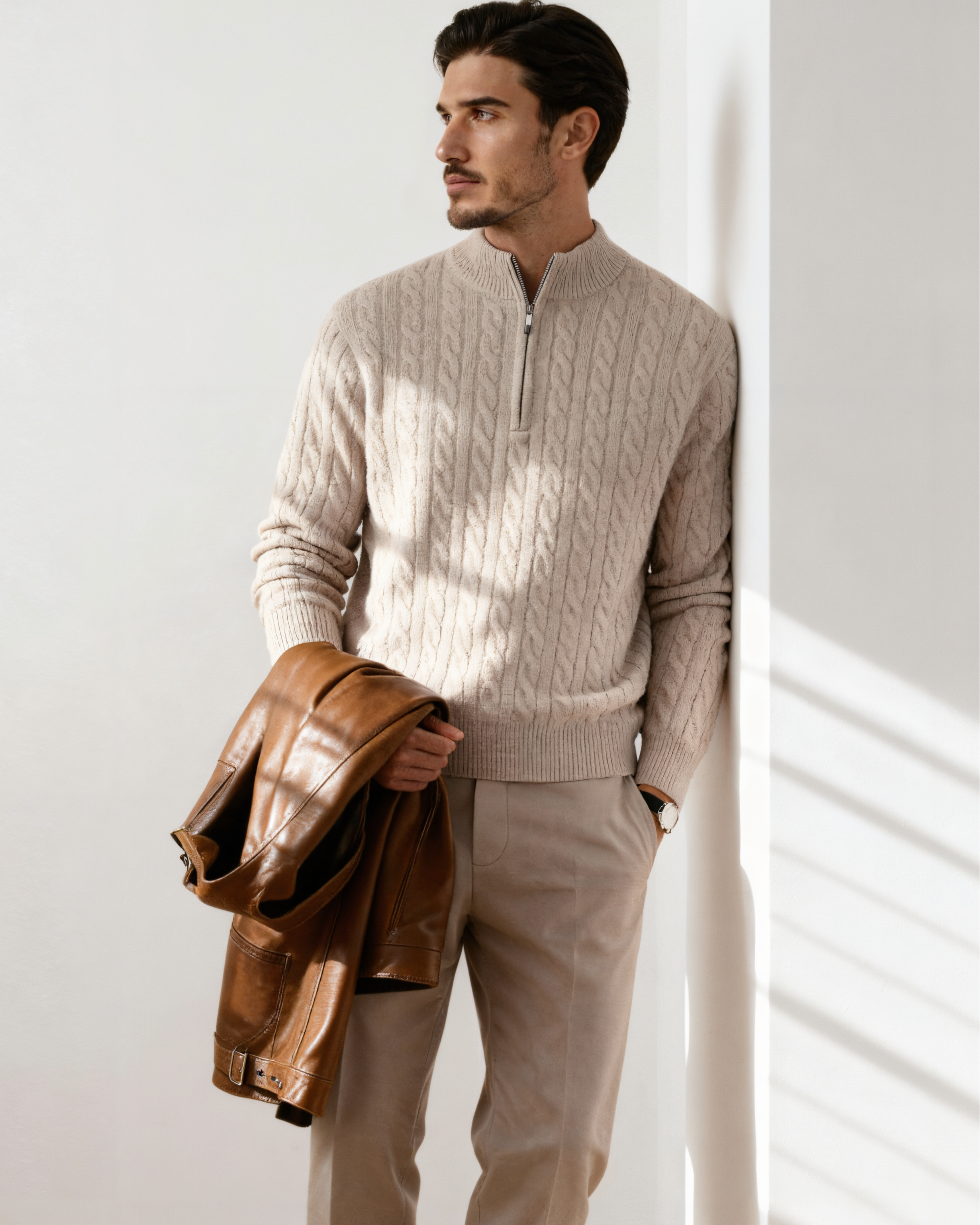 WISEMERE | CASHMERE WOVEN HALF ZIP