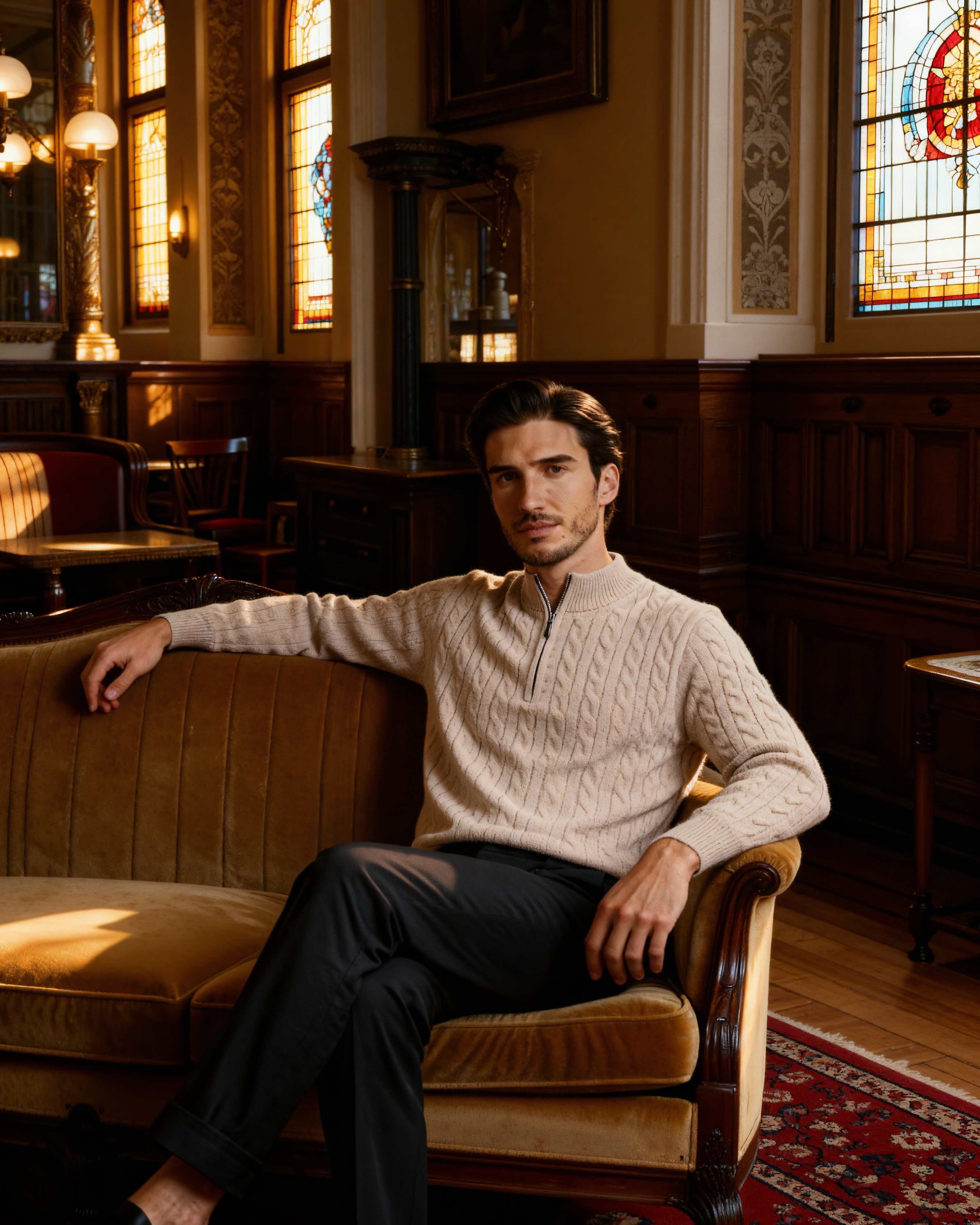 WISEMERE | CASHMERE WOVEN HALF ZIP