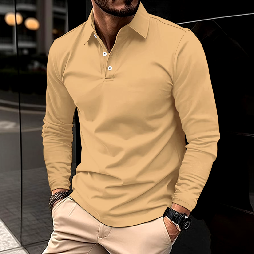 AVANOAH | LONG SLEEVE POLO FOR MEN