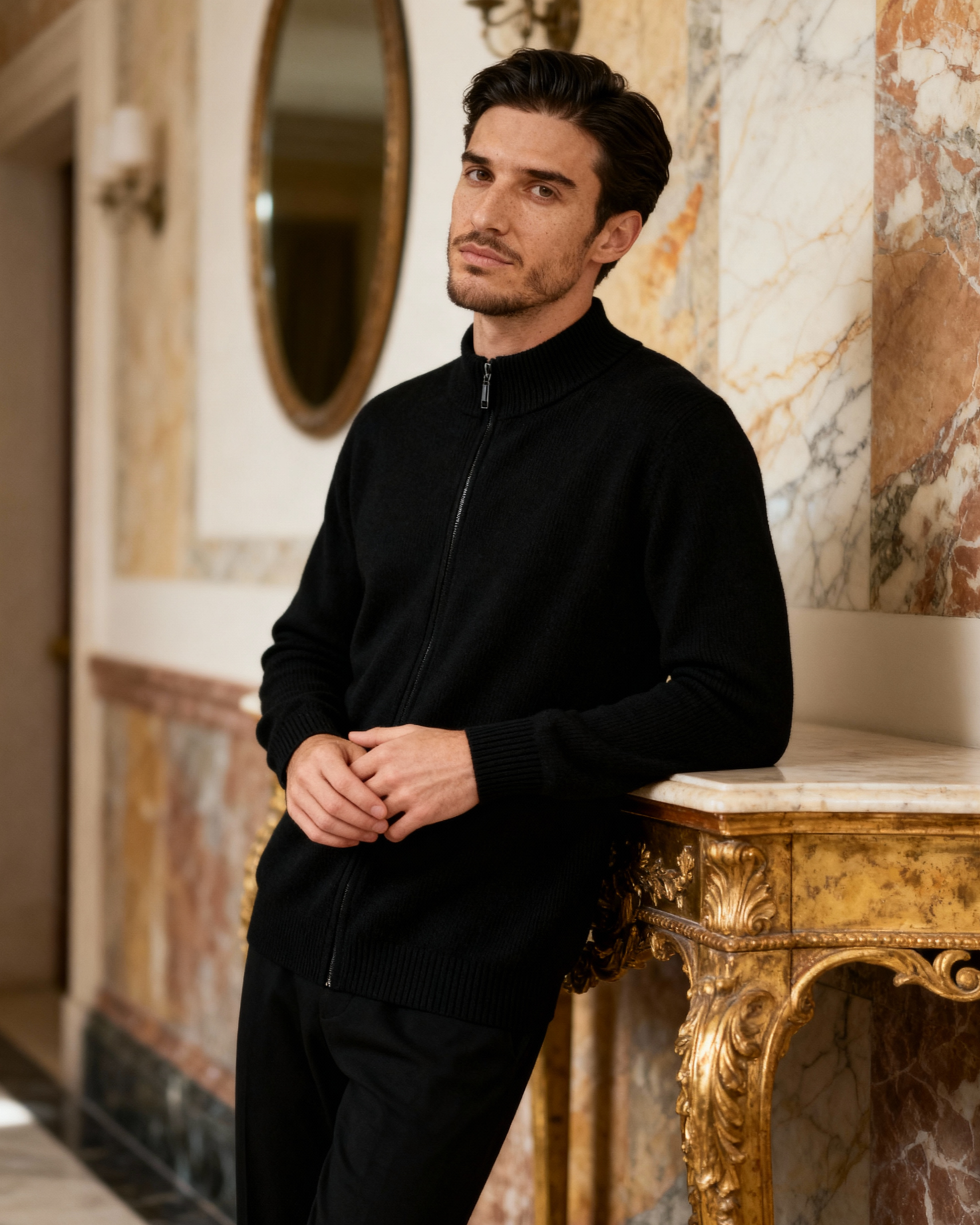 WISEMERE | CASHMERE ZIP-UP SWEATER