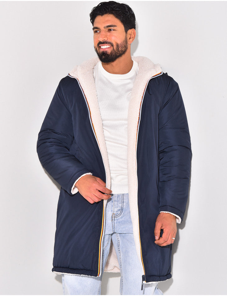 WISEMERE | LONG WARM REVERSIBLE COAT FOR MEN