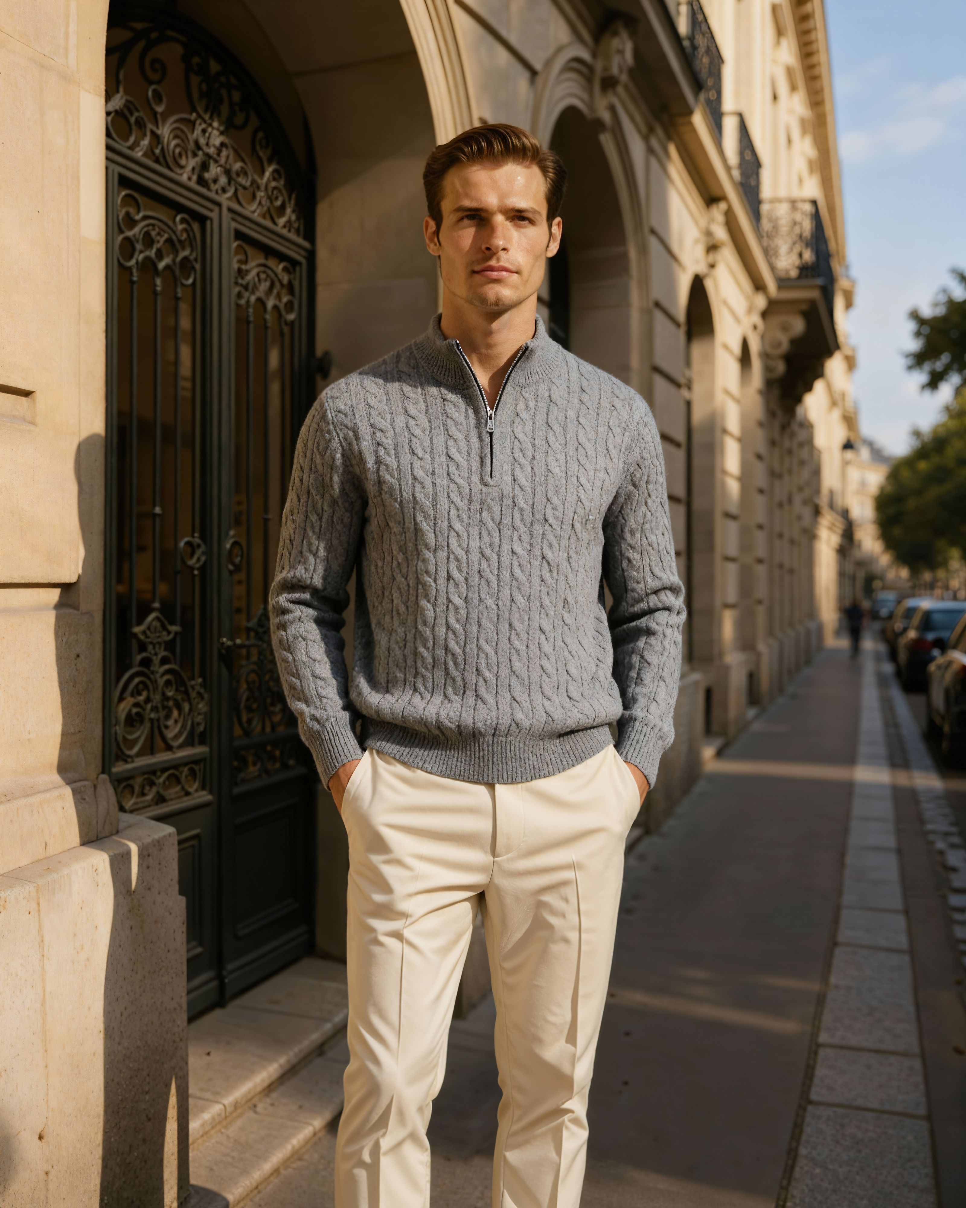 WISEMERE | CASHMERE WOVEN HALF ZIP