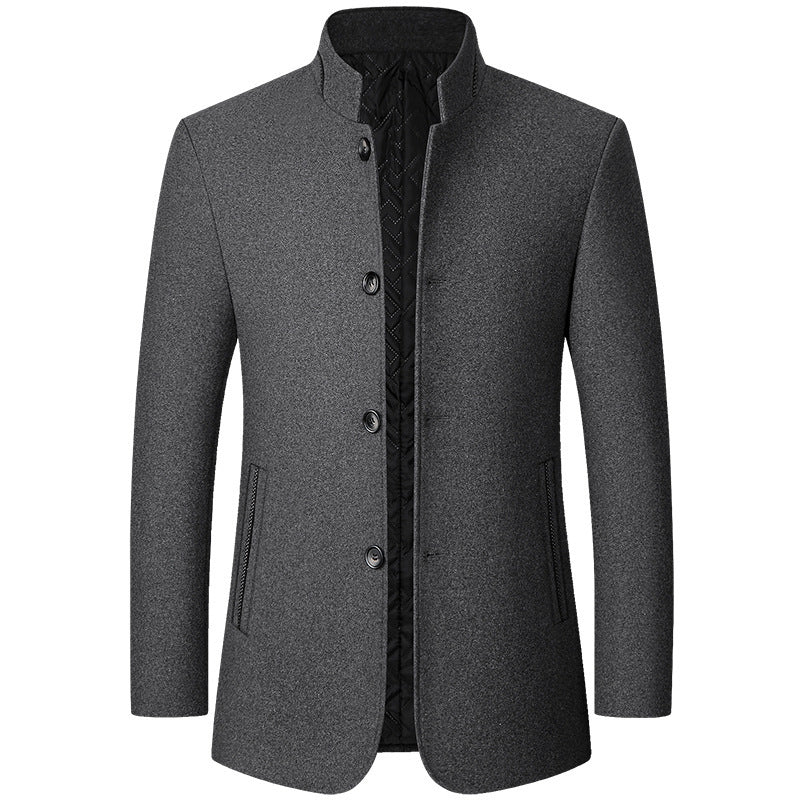 WISEMERE™ | Men's Tailored Wool-Blend Overcoat