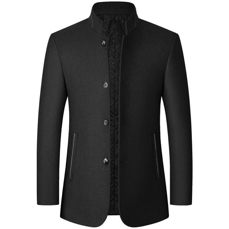 WISEMERE™ | Men's Tailored Wool-Blend Overcoat