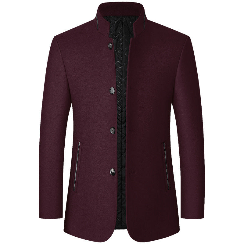WISEMERE™ | Men's Tailored Wool-Blend Overcoat