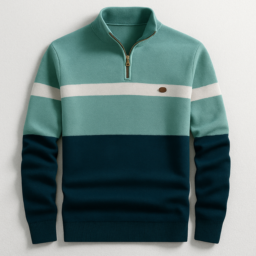 WISEMERE | MEN'S PULLOVER WITH ZIP COLLAR
