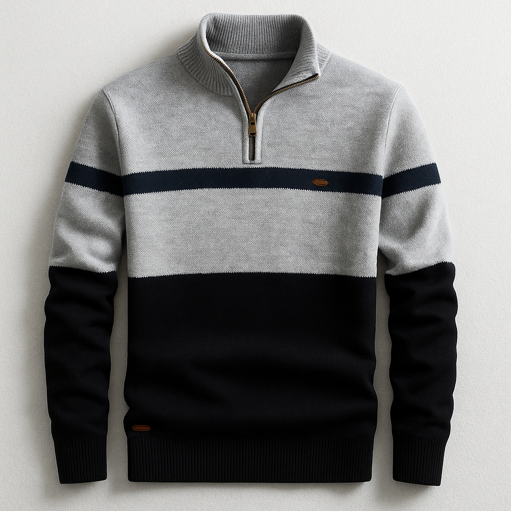 WISEMERE | MEN'S PULLOVER WITH ZIP COLLAR