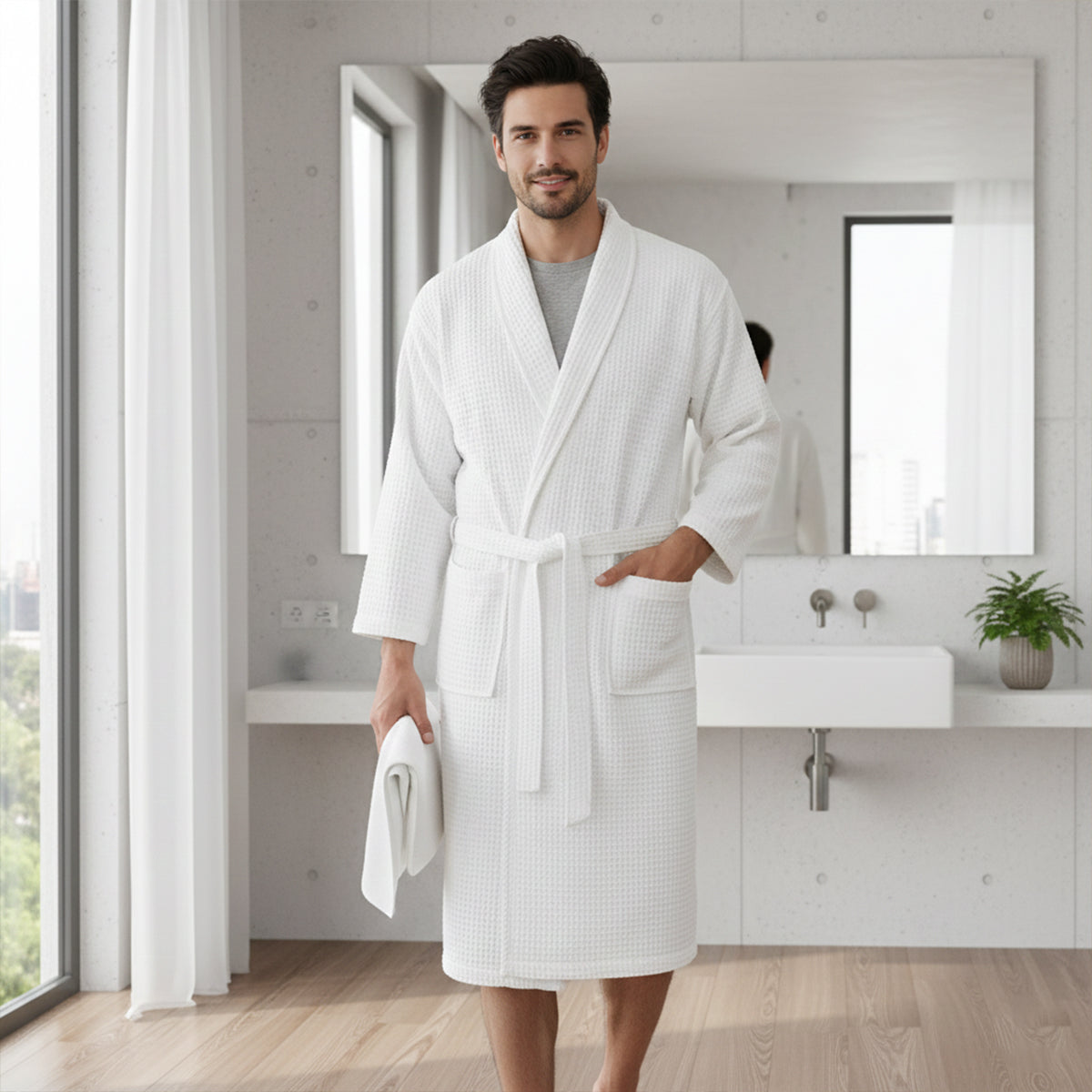 WISEMERE™ | Waffle Bathrobe