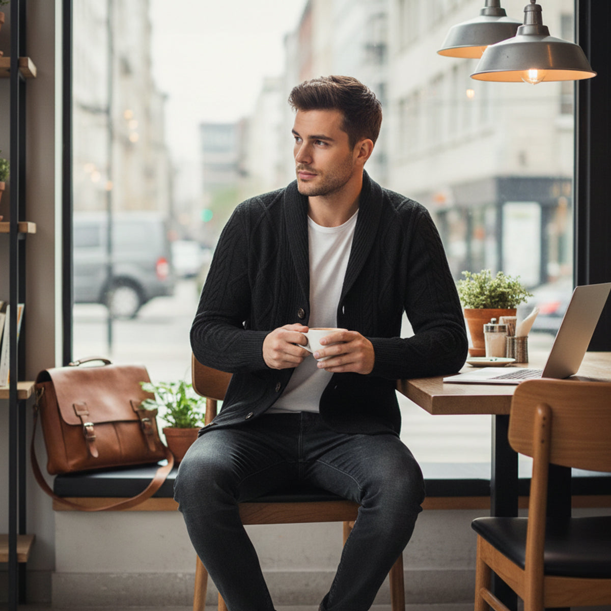 WISEMERE™ | Button-Front Cardigan