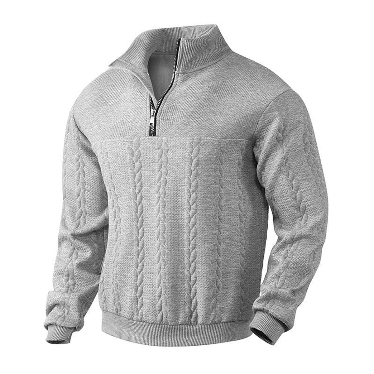 WISEMERE™ | Cable-Knit Quarter-Zip Pullover Sweater