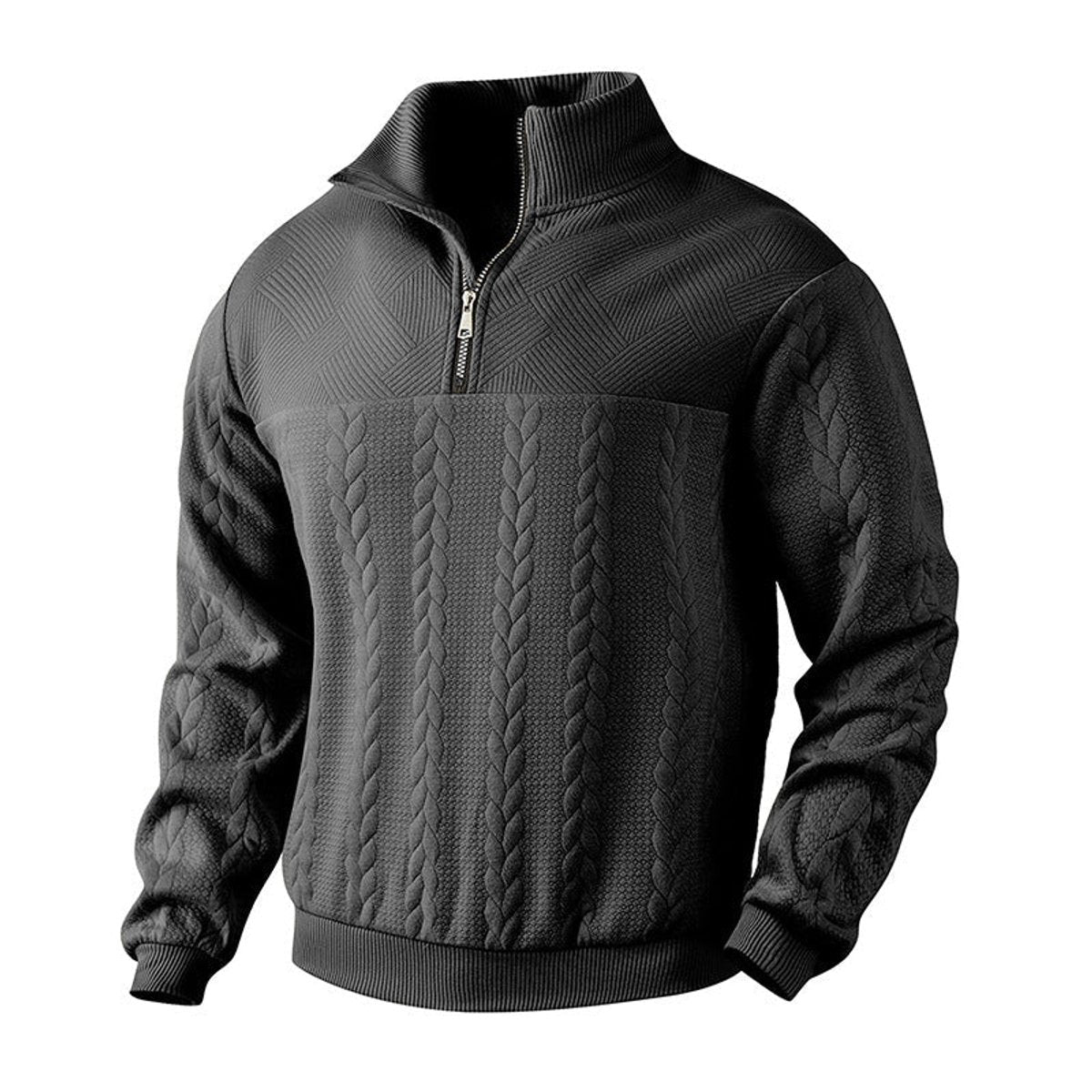 WISEMERE™ | Cable-Knit Quarter-Zip Pullover Sweater