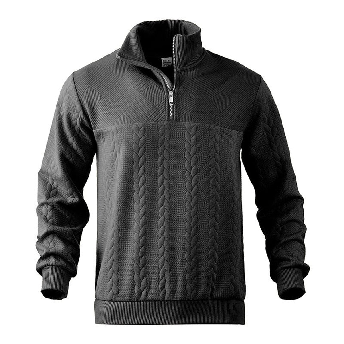 WISEMERE™ | Cable-Knit Quarter-Zip Pullover Sweater