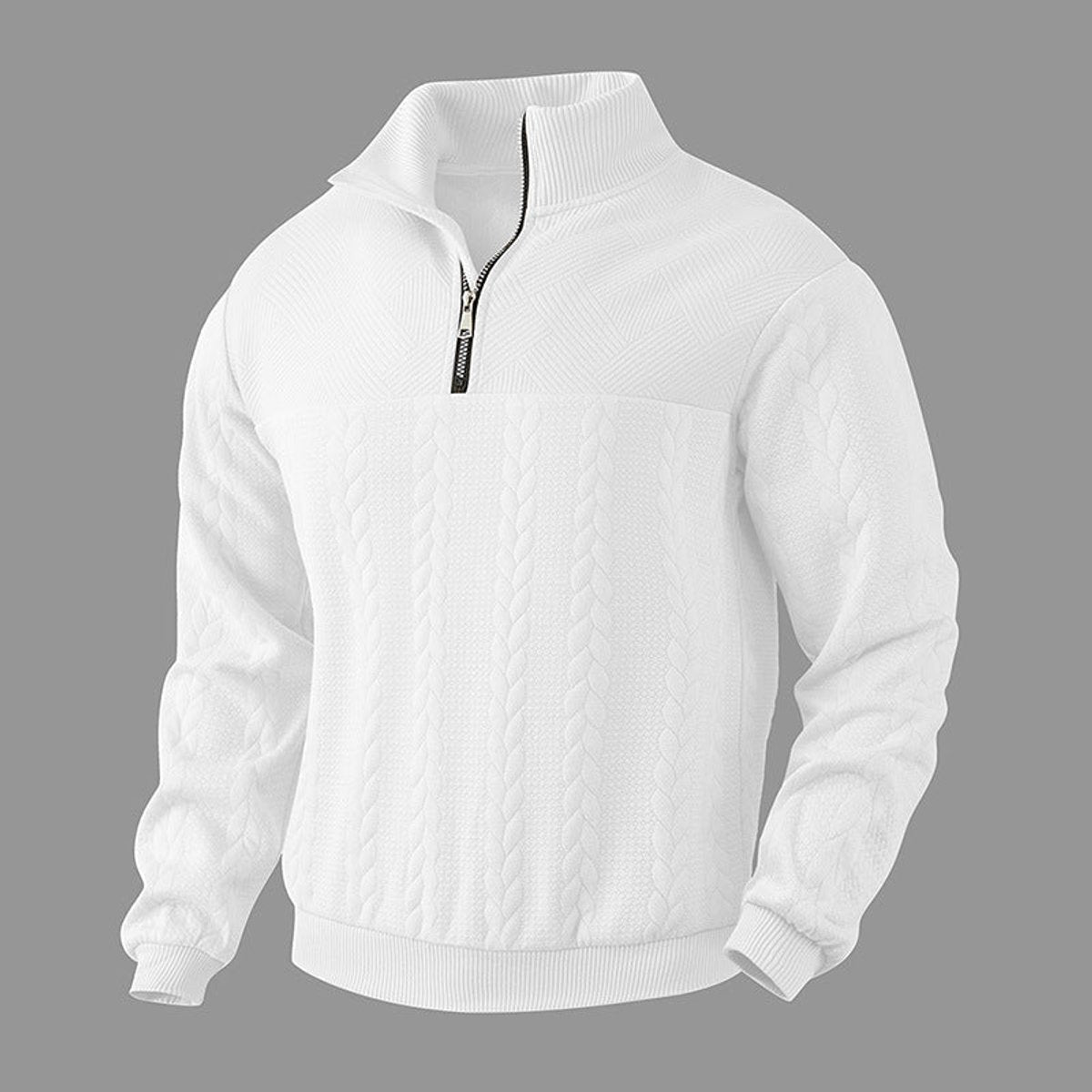 WISEMERE™ | Cable-Knit Quarter-Zip Pullover Sweater