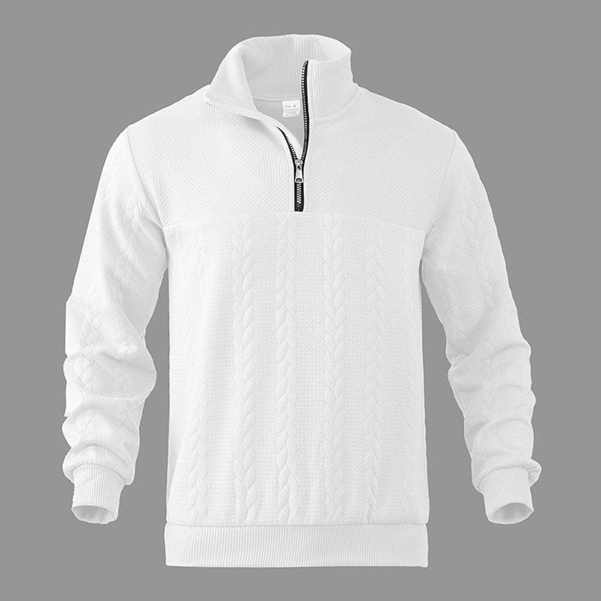WISEMERE™ | Cable-Knit Quarter-Zip Pullover Sweater