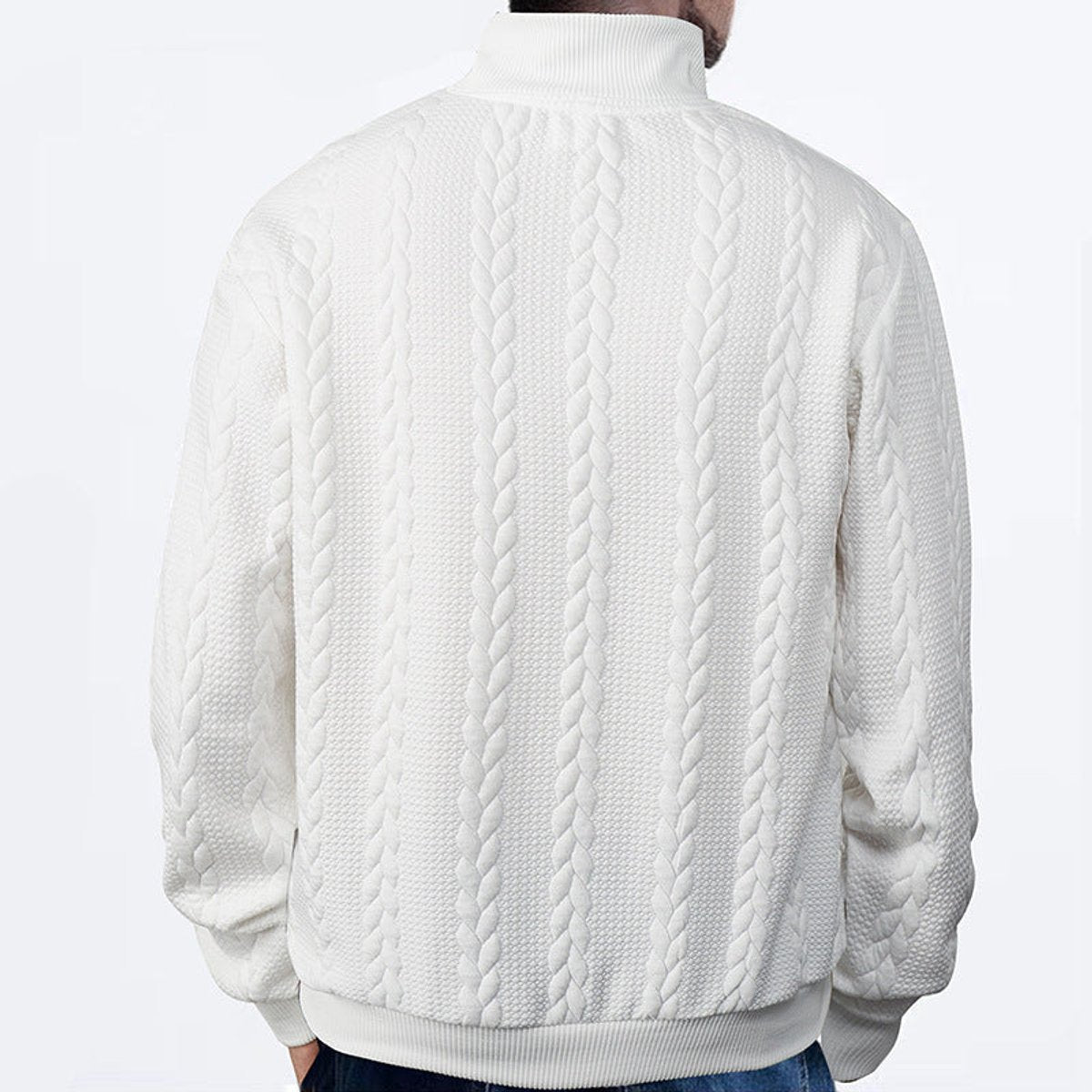 WISEMERE™ | Cable-Knit Quarter-Zip Pullover Sweater