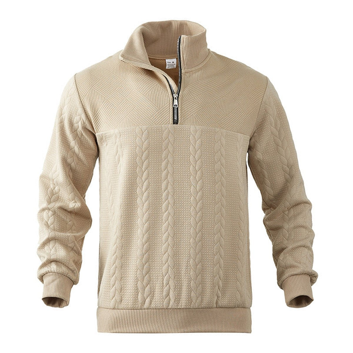 WISEMERE™ | Cable-Knit Quarter-Zip Pullover Sweater