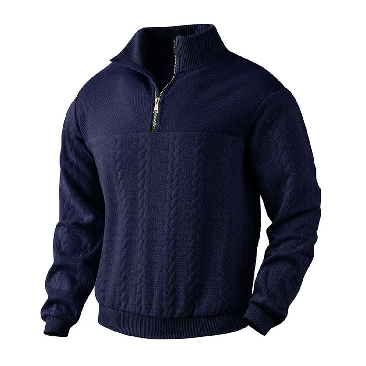 WISEMERE™ | Cable-Knit Quarter-Zip Pullover Sweater