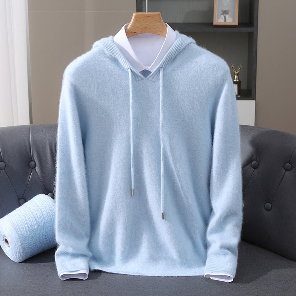 WISEMERE™ | Cashmere Hooded Pullover Sweater Soft Knit Hoodie