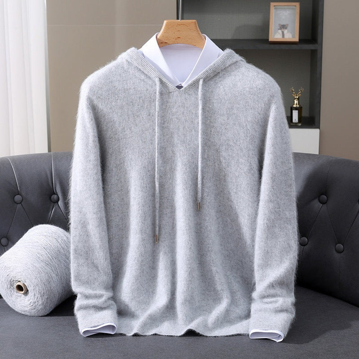 WISEMERE™ | Cashmere Hooded Pullover Sweater Soft Knit Hoodie