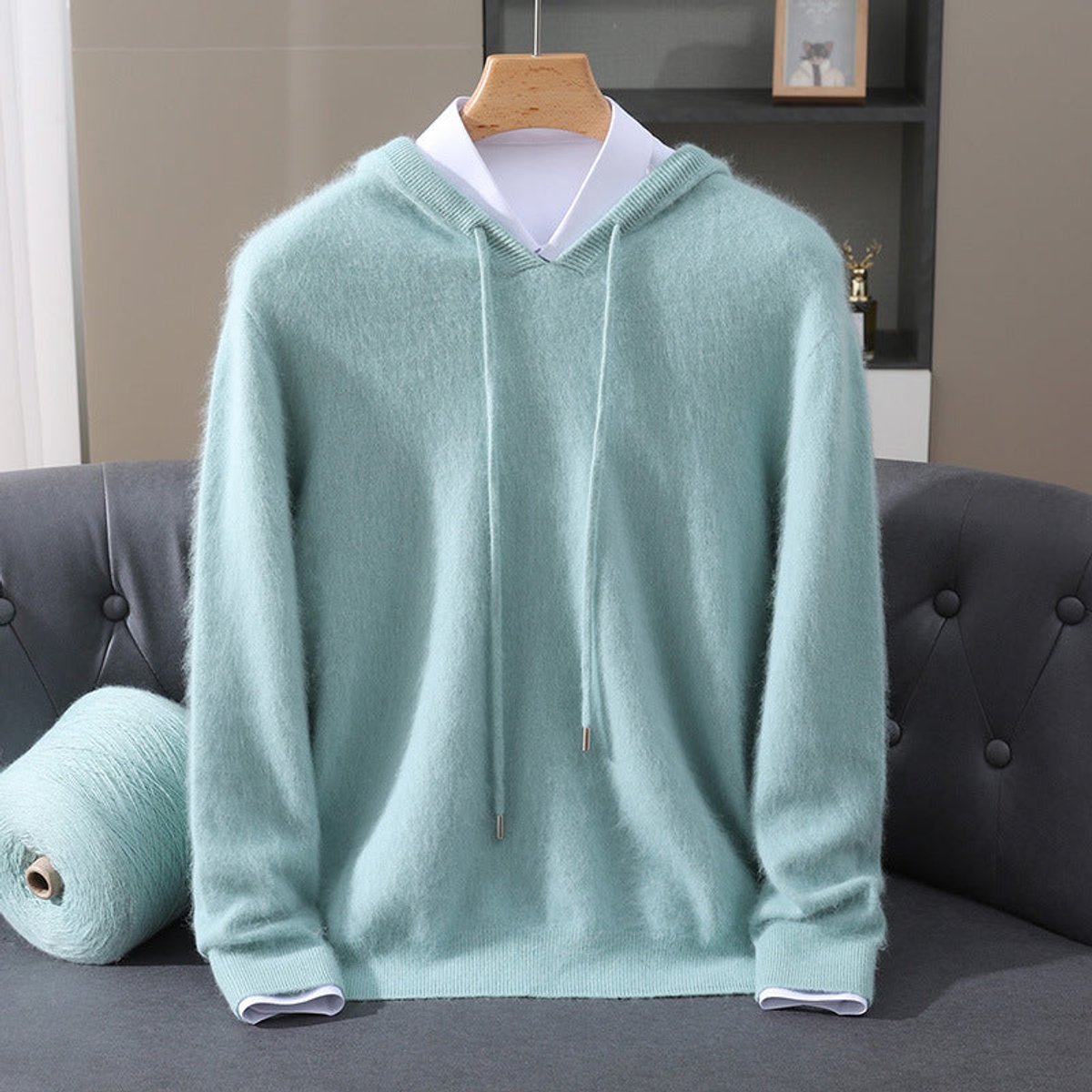 WISEMERE™ | Cashmere Hooded Pullover Sweater Soft Knit Hoodie