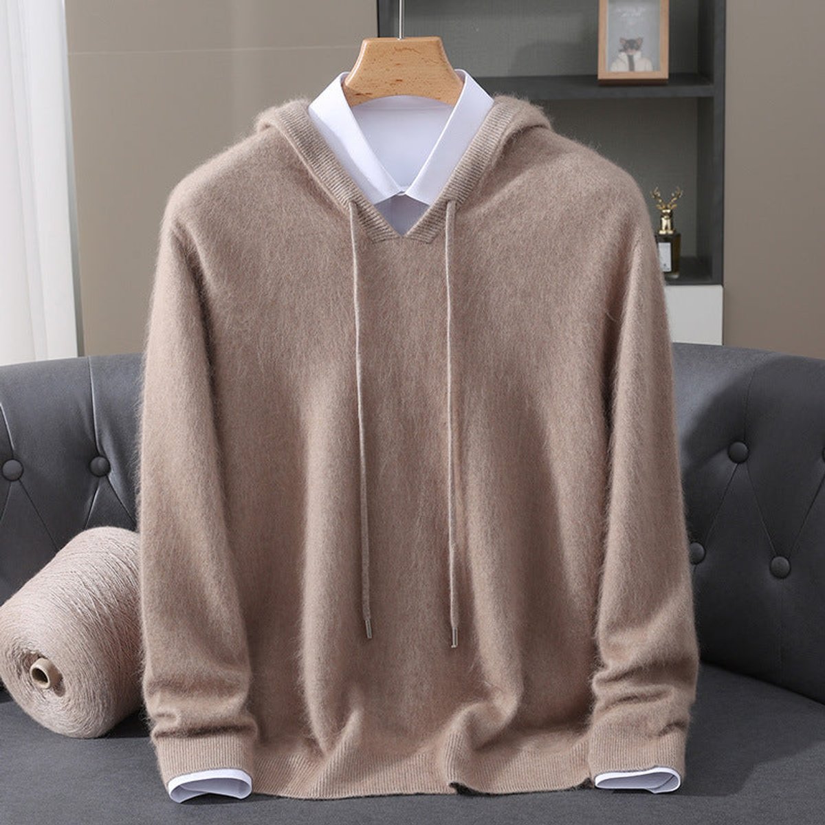 WISEMERE™ | Cashmere Hooded Pullover Sweater Soft Knit Hoodie