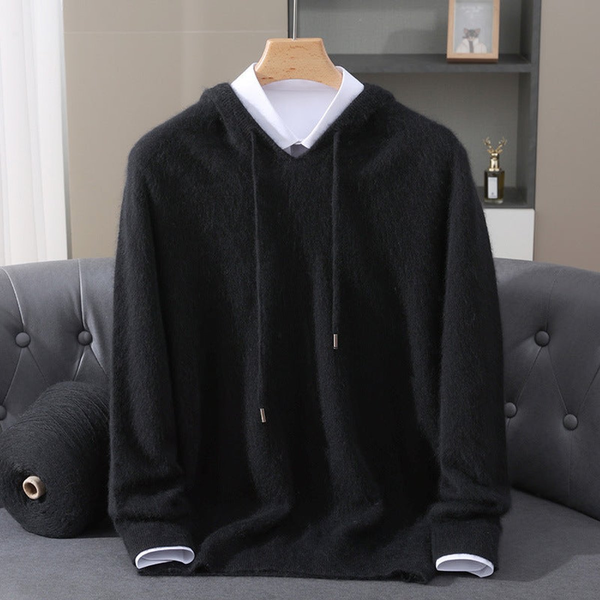 WISEMERE™ | Cashmere Hooded Pullover Sweater Soft Knit Hoodie