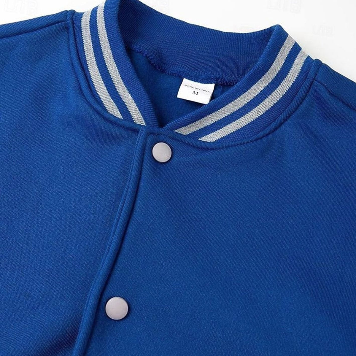 WISEMERE™ | Classic Varsity Bomber Jacket with Ribbed Trim and Snap Buttons