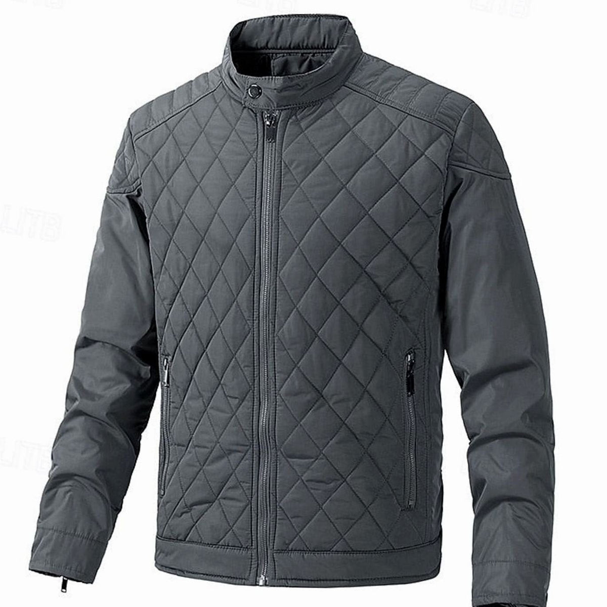 WISEMERE™ | Diamond-Quilted Stand-Collar Full-Zip Jacket