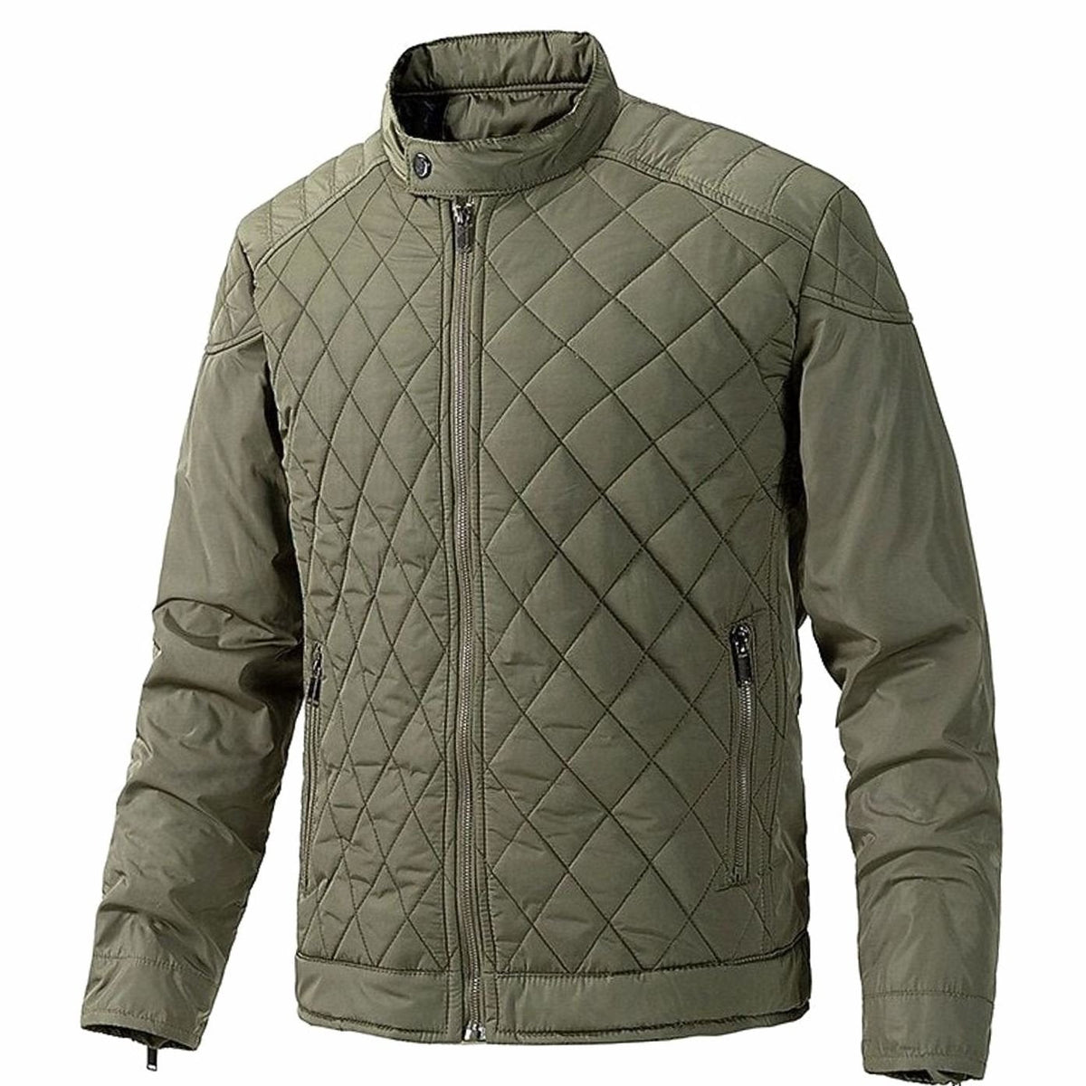 WISEMERE™ | Diamond-Quilted Stand-Collar Full-Zip Jacket