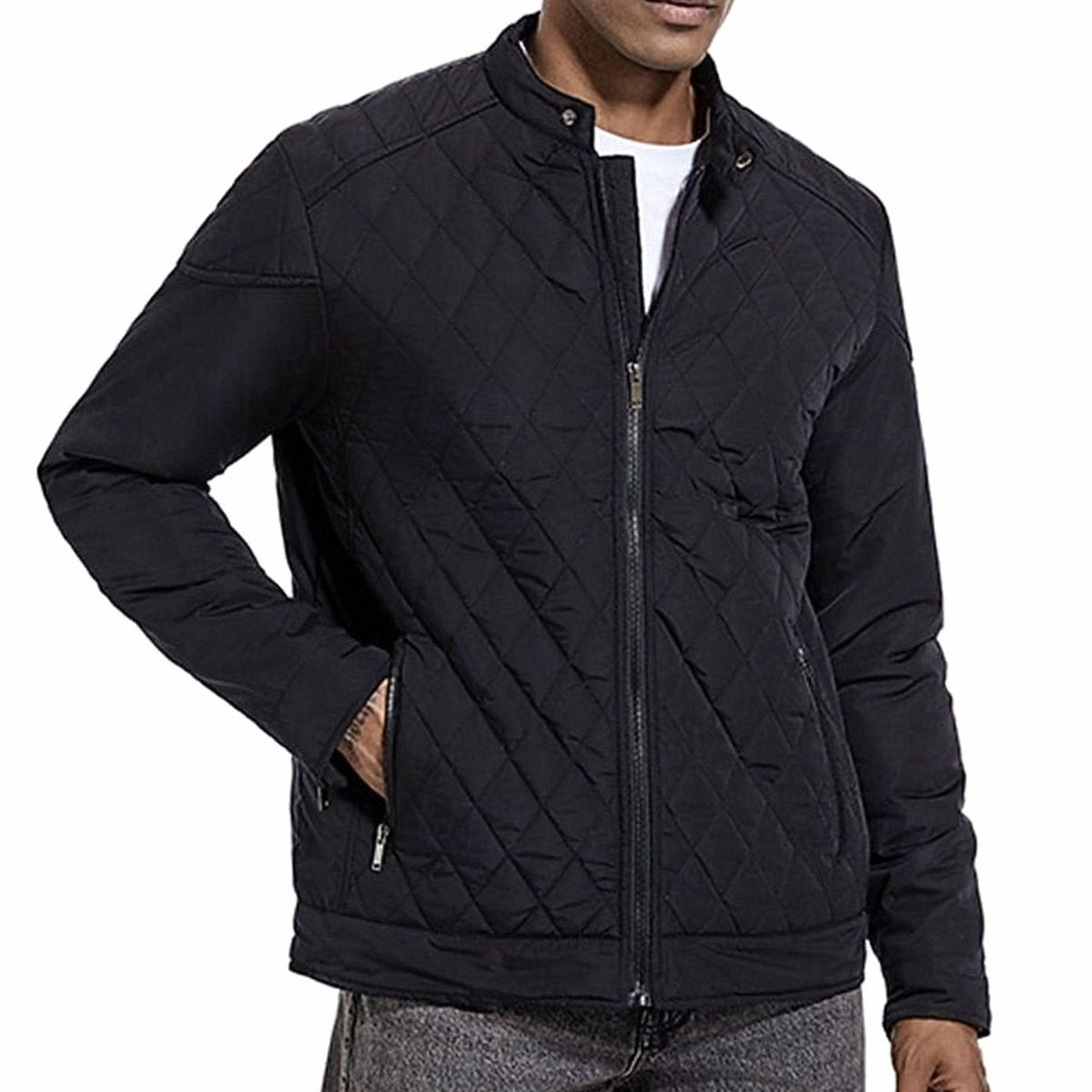 WISEMERE™ | Diamond-Quilted Stand-Collar Full-Zip Jacket
