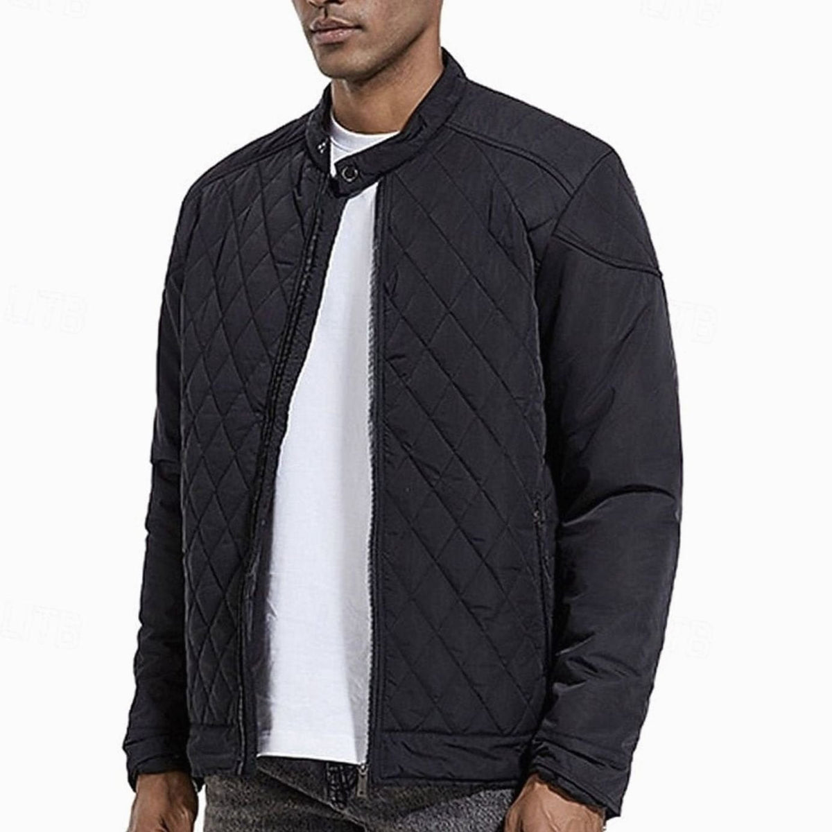 WISEMERE™ | Diamond-Quilted Stand-Collar Full-Zip Jacket