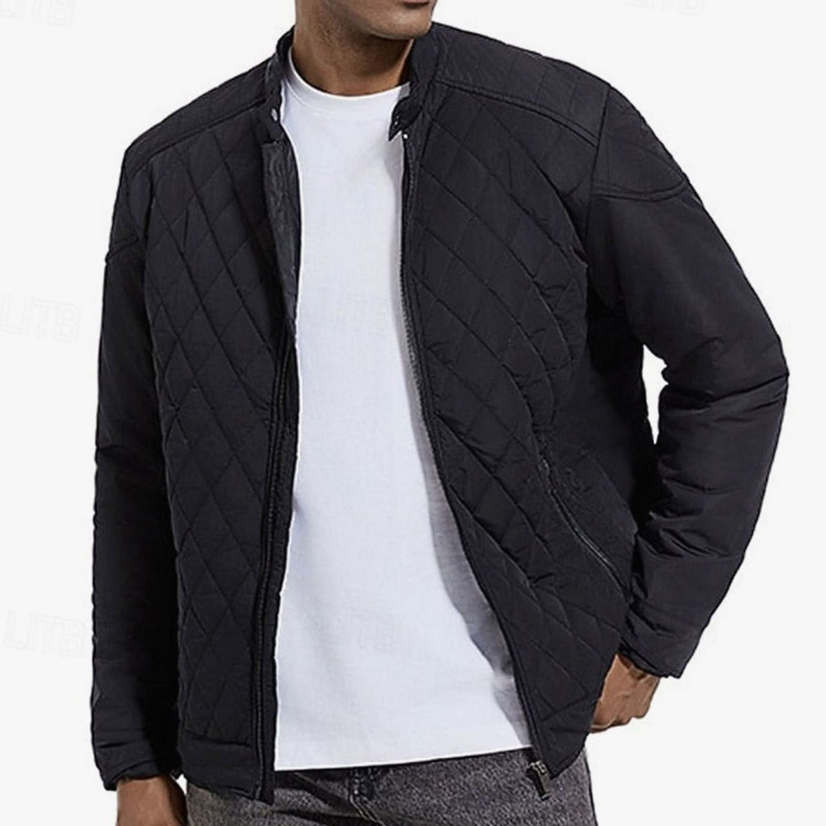 WISEMERE™ | Diamond-Quilted Stand-Collar Full-Zip Jacket