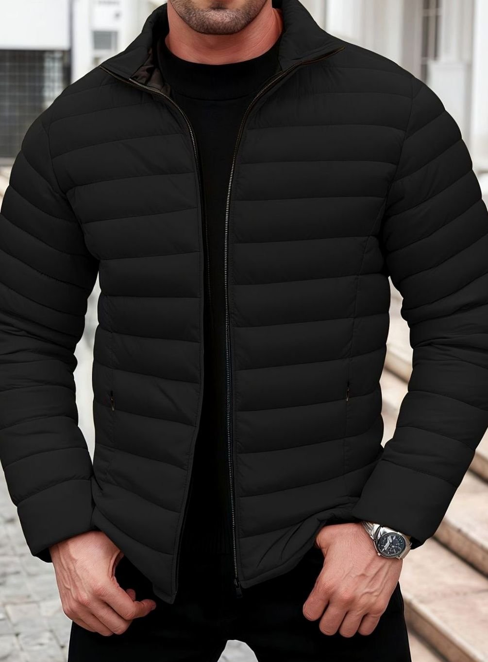 WISEMERE™ | Lightweight Quilted Zip-Up Puffer Jacket