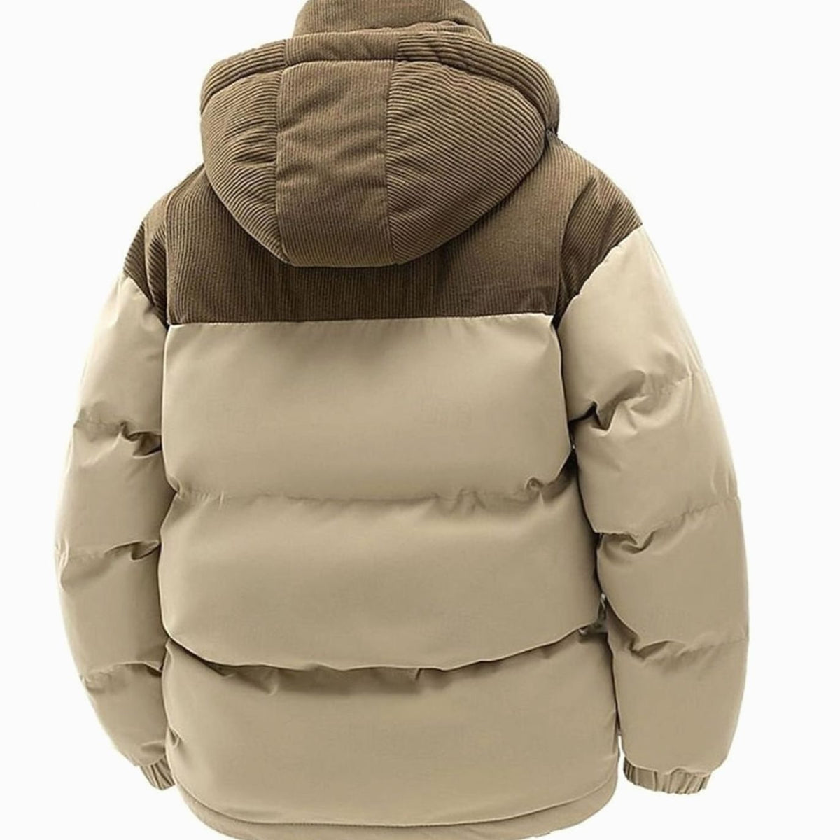 WISEMERE™ | Quilted Hooded Two-Tone Corduroy Puffer Jacket