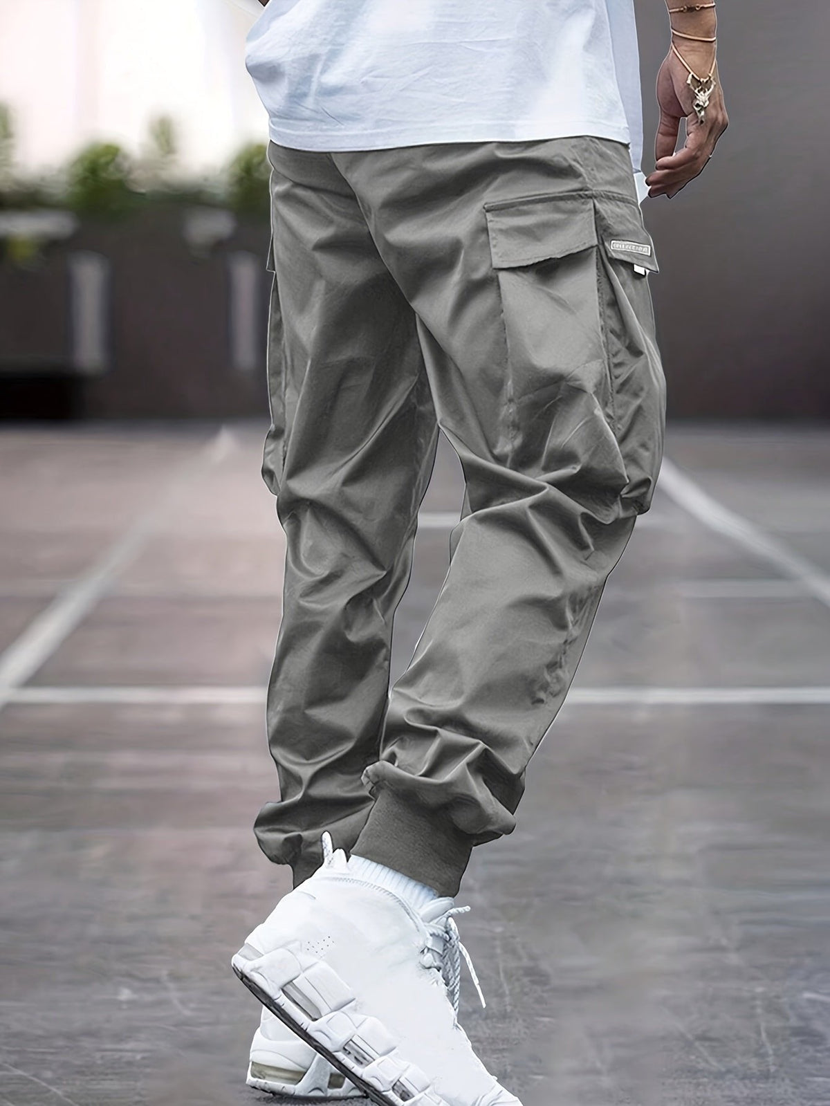WISEMERE™ | Relaxed-Fit Drawstring Cargo Jogger Pants with Ribbed Ankle Cuffs