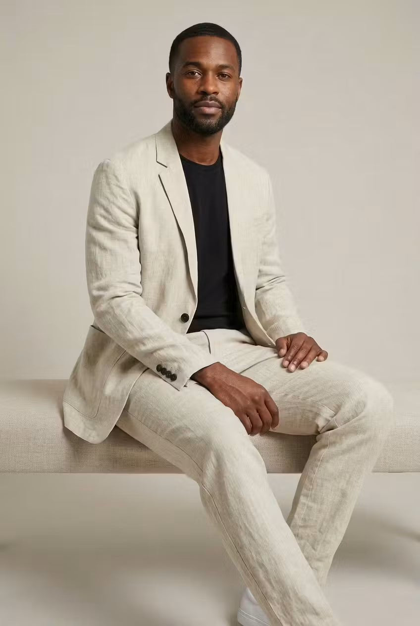 WISEMERE™ | Men's Acetate-Linen Suit