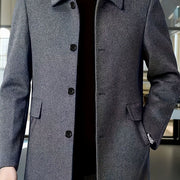 WISEMERE™ | Single-Breasted Wool Overcoat with Classic Collar
