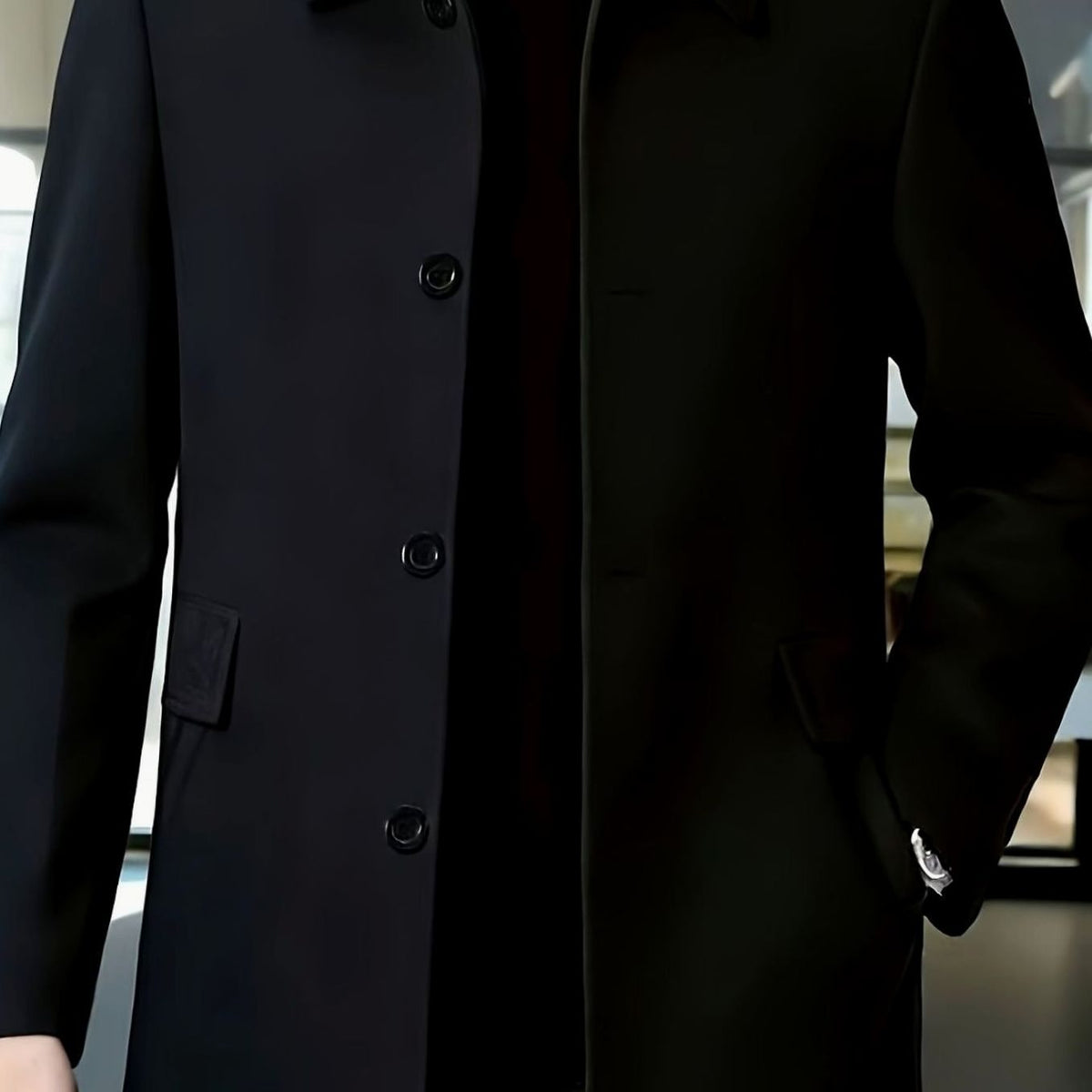 WISEMERE™ | Single-Breasted Wool Overcoat with Classic Collar