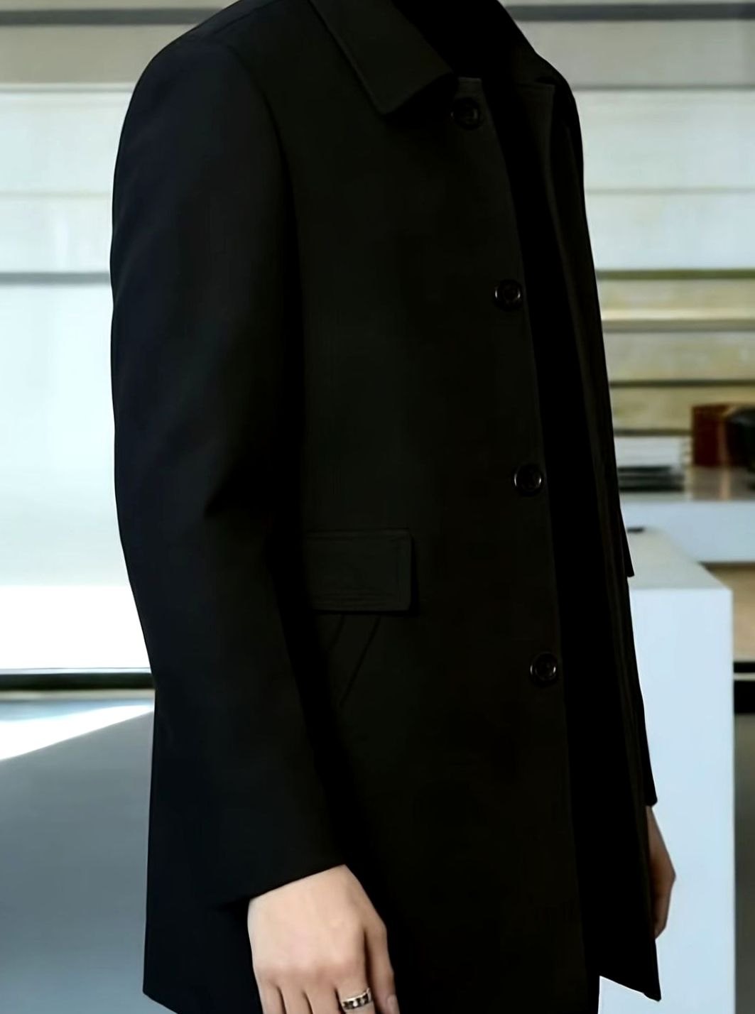 WISEMERE™ | Single-Breasted Wool Overcoat with Classic Collar